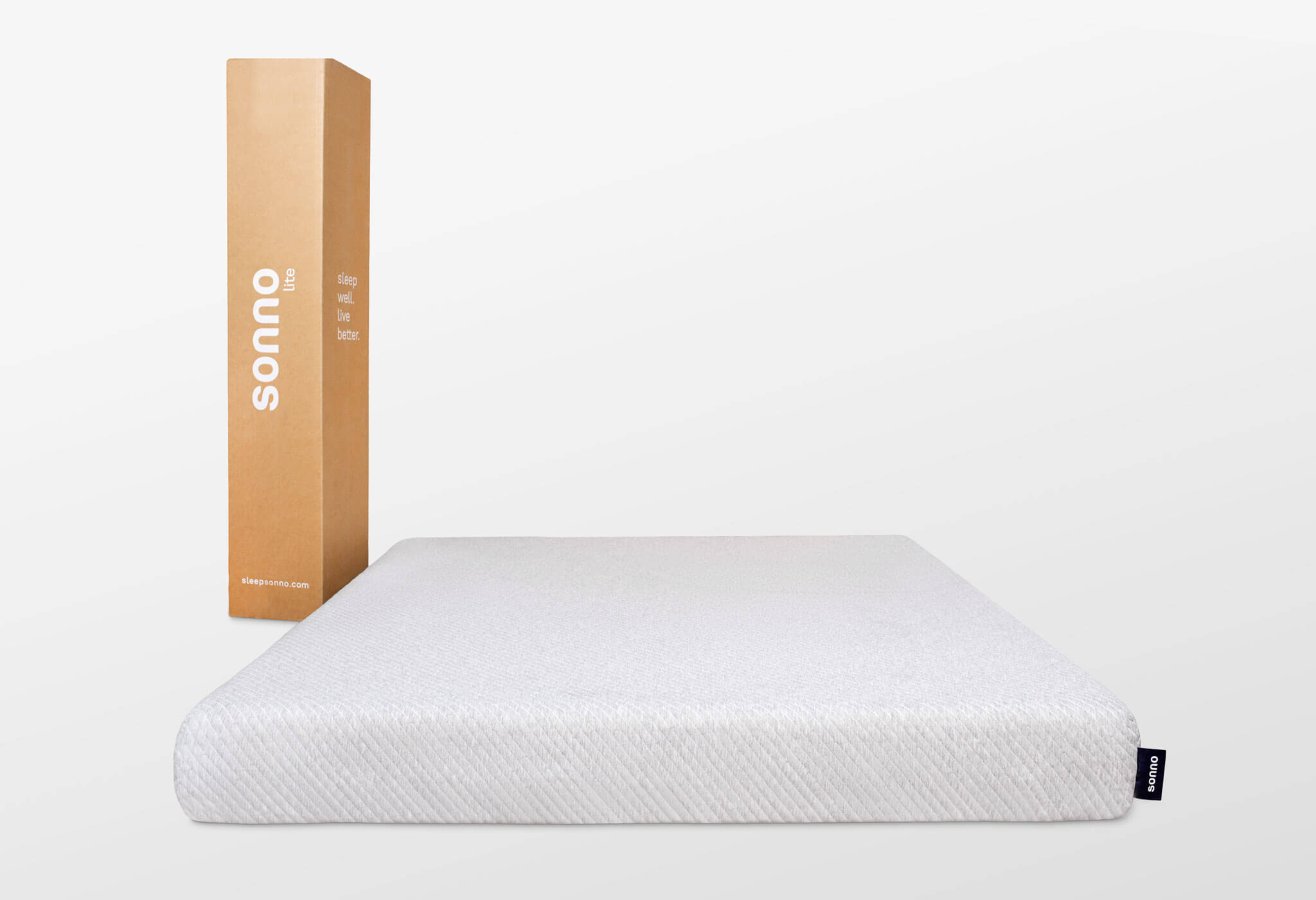Sonno Lite mattress full view with box